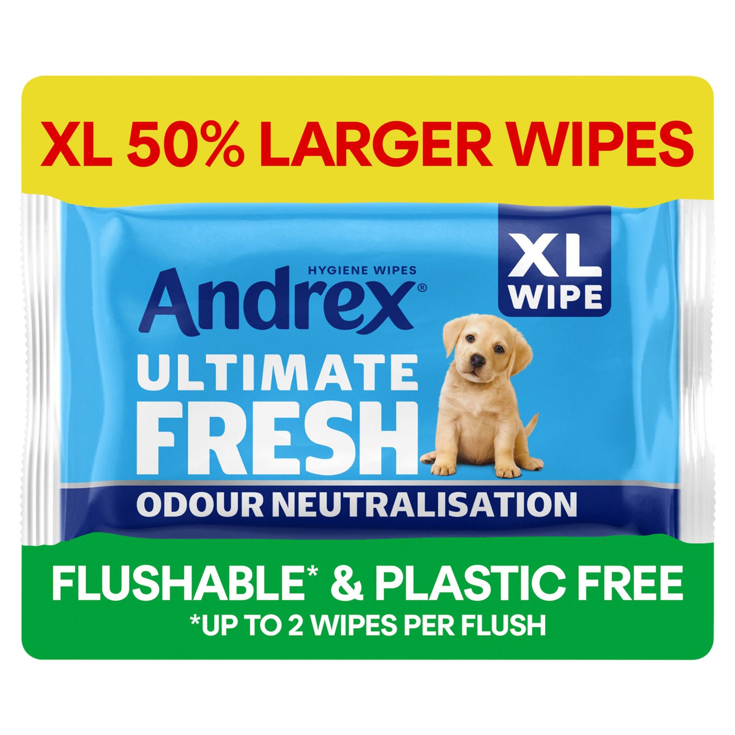 Andrex Ultimate Fresh XL hygiene wipes, UK version
