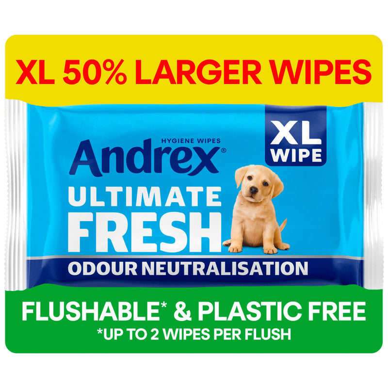 Andrex Ultimate Fresh XL hygiene wipes, UK version