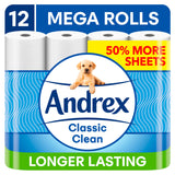 Andrex Classic Clean Mega XL Toilet Roll 12 = 18 Rolls GOODS ASDA   