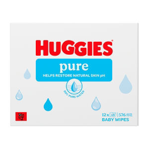Huggies Pure plastic free baby wipes 12 packs, UK version