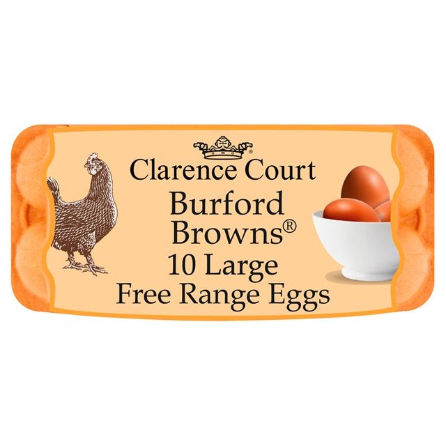 Clarence Court Burford Brown Large Free Range Eggs   10 per pack GOODS M&S   