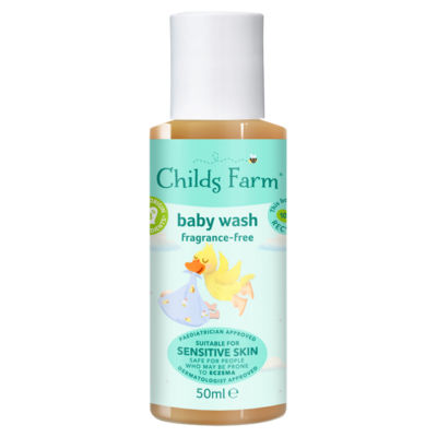 Childs Farm baby wash fragrance-free 50 ml, UK version