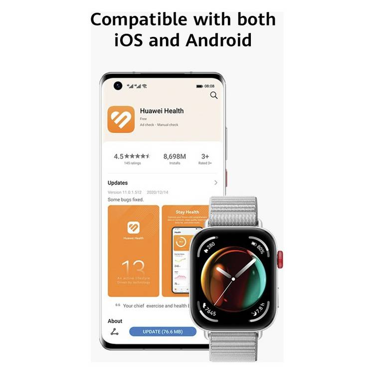 HUAWEI Watch Fit 3 smartwatch grey, UK version