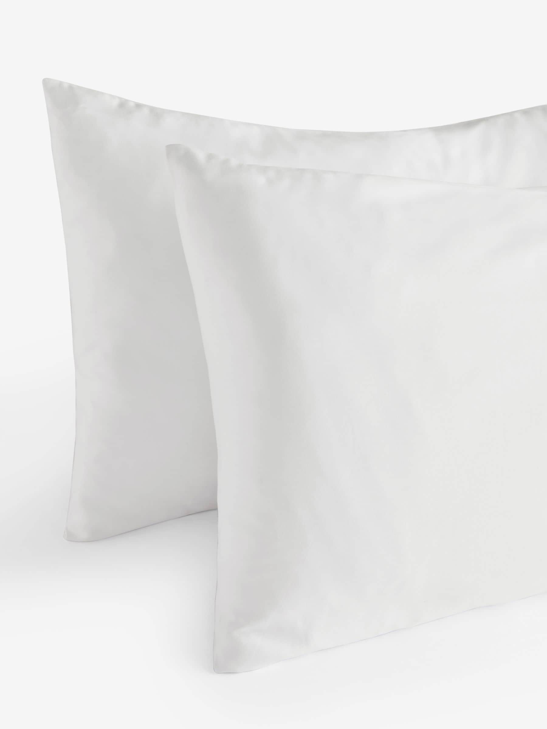 White Collection 1000 thread count sateen pillowcases set of 2, imported from the UK