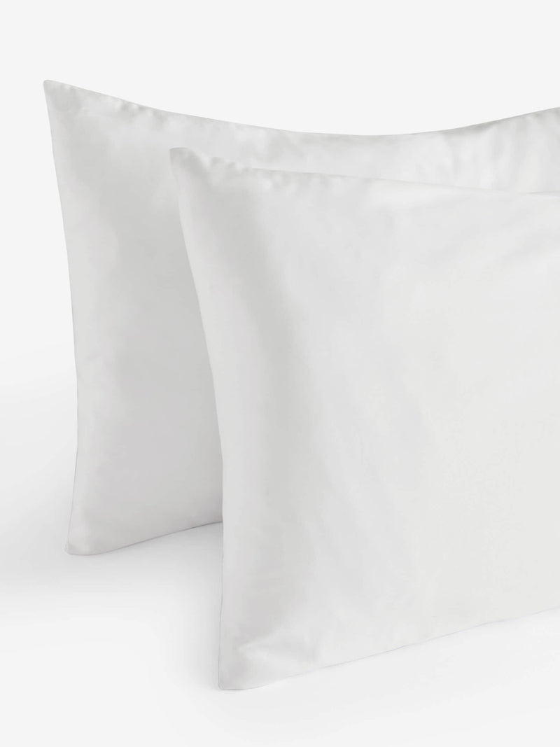 White Collection 1000 thread count sateen pillowcases set of 2, imported from the UK