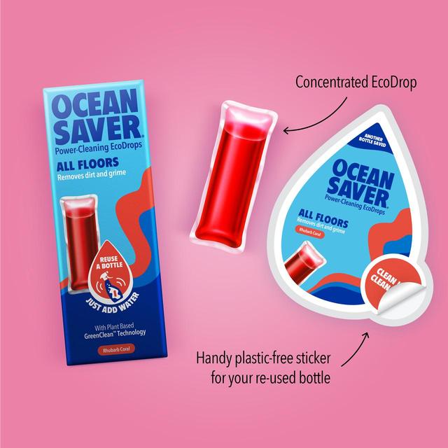 OceanSaver All Purpose Floor EcoDrop Rhubarb Coral   10ml GOODS M&S   