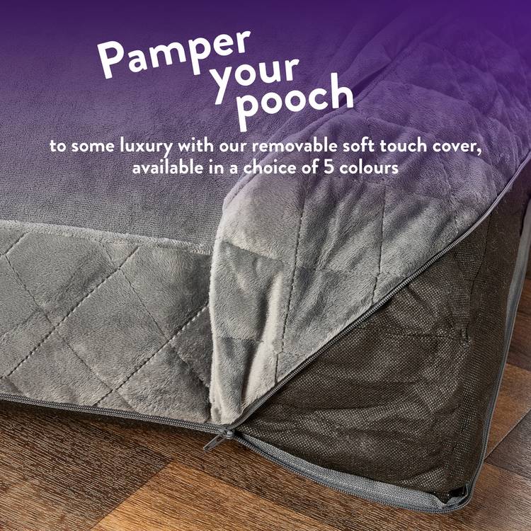 Paws For Slumber Luxury Grey Pet Bed Medium - British product