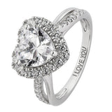 Revere Sterling Silver Cubic Zirconia Engagement Ring - H