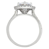 Revere engagement ring with heart cubic zirconia stones, UK version