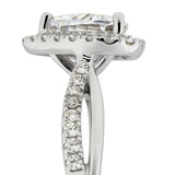 Revere engagement ring with heart cubic zirconia stones, UK version