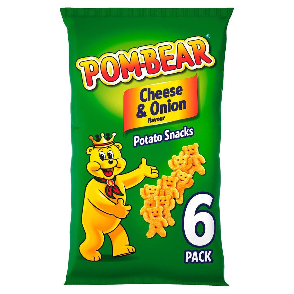 Pom-Bear Cheese & Onion Multipack Crisps 6x13g