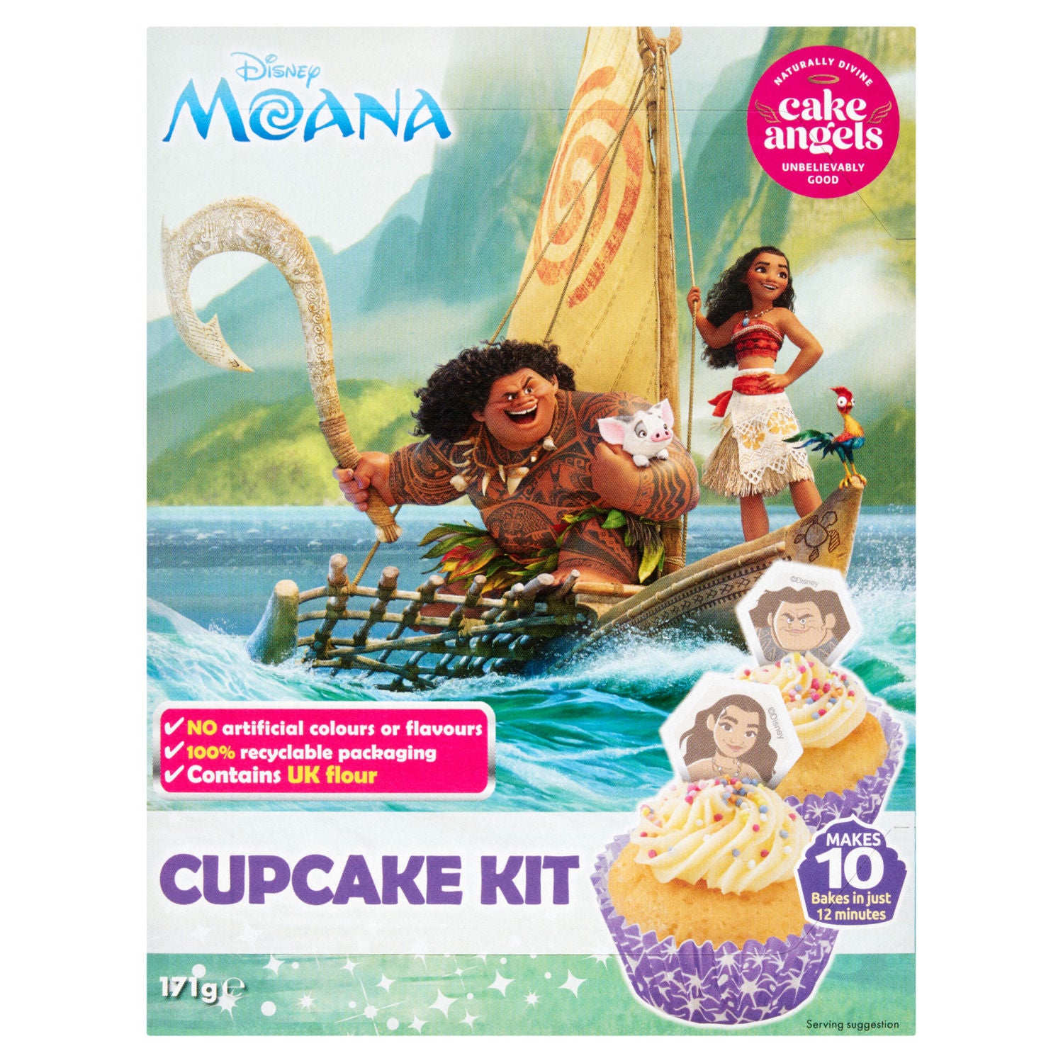 Disney Moana cupcake kit 171g, imported from the UK