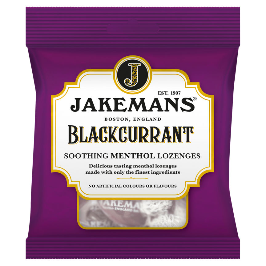 Jakemans Blackcurrant Soothing Menthol Lozenges 73g GOODS ASDA   