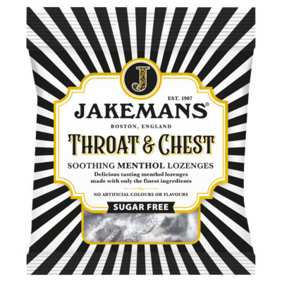 Jakemans sugar free menthol lozenges 50g - British product