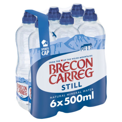 ASDA Brecon Carreg Still Natural Mineral Water 6 x 500ml- Buy online at McGrocer