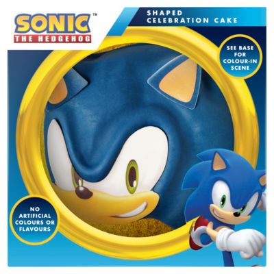 كعكة Sonic The Hedgehog Celebration Raspberry Jam Filling Sponge Cake