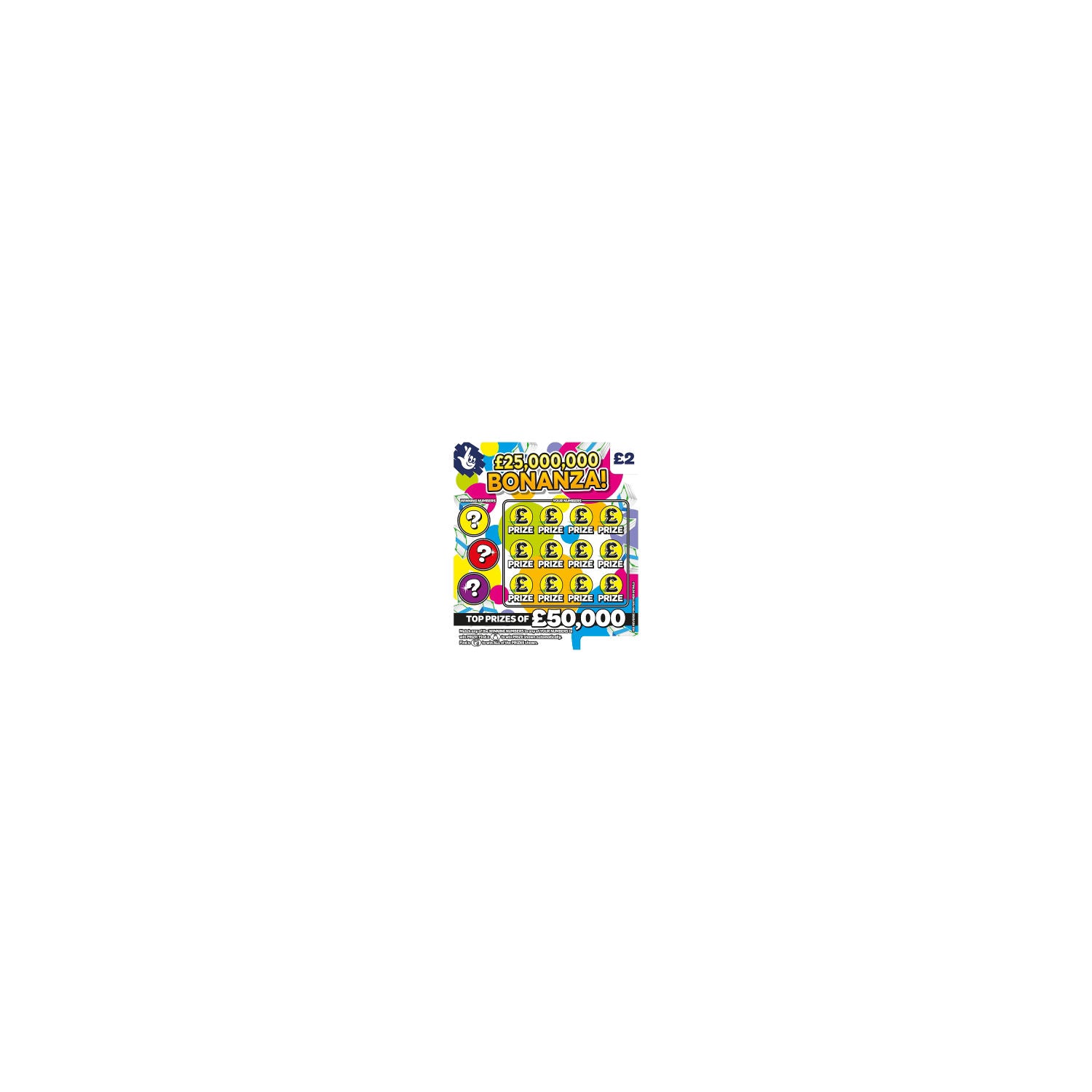 National Lottery Bonanza scratchcard £2 (British brand)