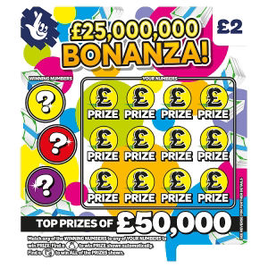 National Lottery Bonanza scratchcard £2 (British brand)