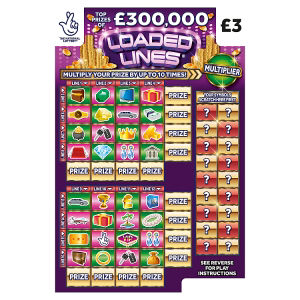 National Lottery Loaded Lines scratchcard (British brand)