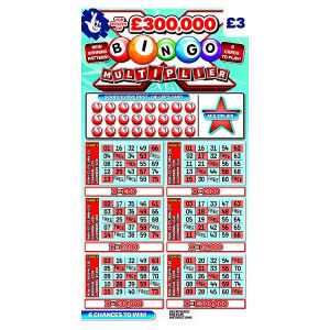 National Lottery Bingo Multiplier scratchcard game, UK version