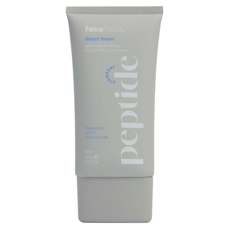 Face Facts Detox Foam Peptide Cleanser 150ml, imported from the UK
