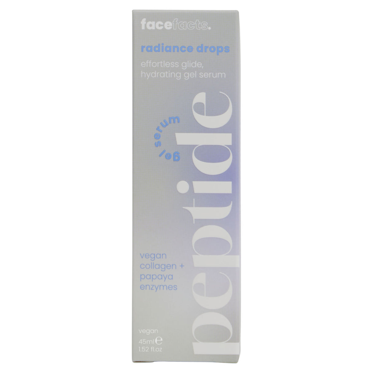 Face Facts radiance drops peptide gel serum 45ml (British brand)