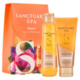 Sanctuary Spa Signature bodycare duo body scrub and wash, imported from the UK