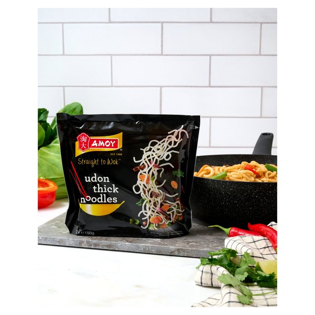 Amoy Straight To Wok Udon Thick Noodles   2 x 150g GOODS M&S   