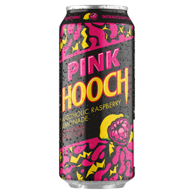 Hooch pink alcoholic raspberry lemonade 440ml can, UK version