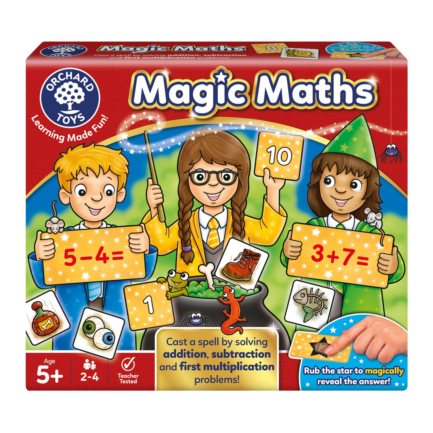 Orchard Toys Magic Maths Game wizard-themed board game - British product