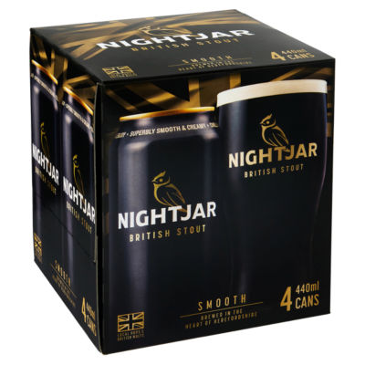 Nightjar British Stout smooth 4x440ml cans (British brand)