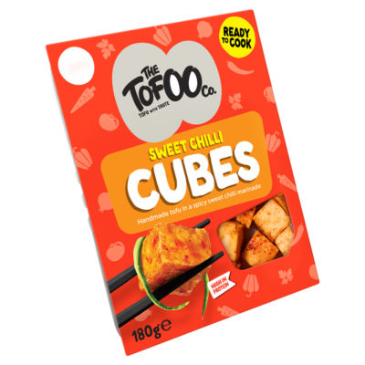 The Tofoo Co Süß-Chili-Würfel, kochfertiger Tofu 180 g