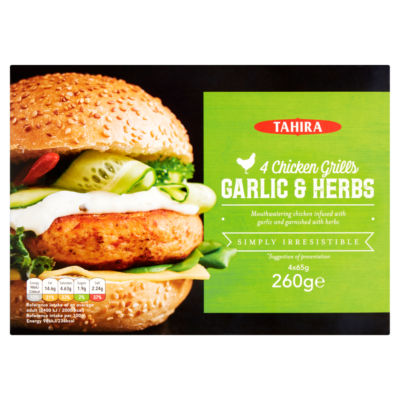 ASDA Tahira Hähnchengrill Knoblauch & Kräuter Tiefgekühltes Hähnchen 260g - Online kaufen bei McGrocer