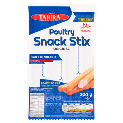 Tahira poultry snack stix Original 200g, UK version