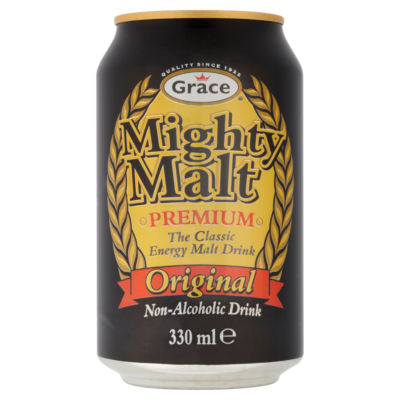 Grace Mighty Malt Premium Original Non-Alcoholic Drink 330ml, UK version