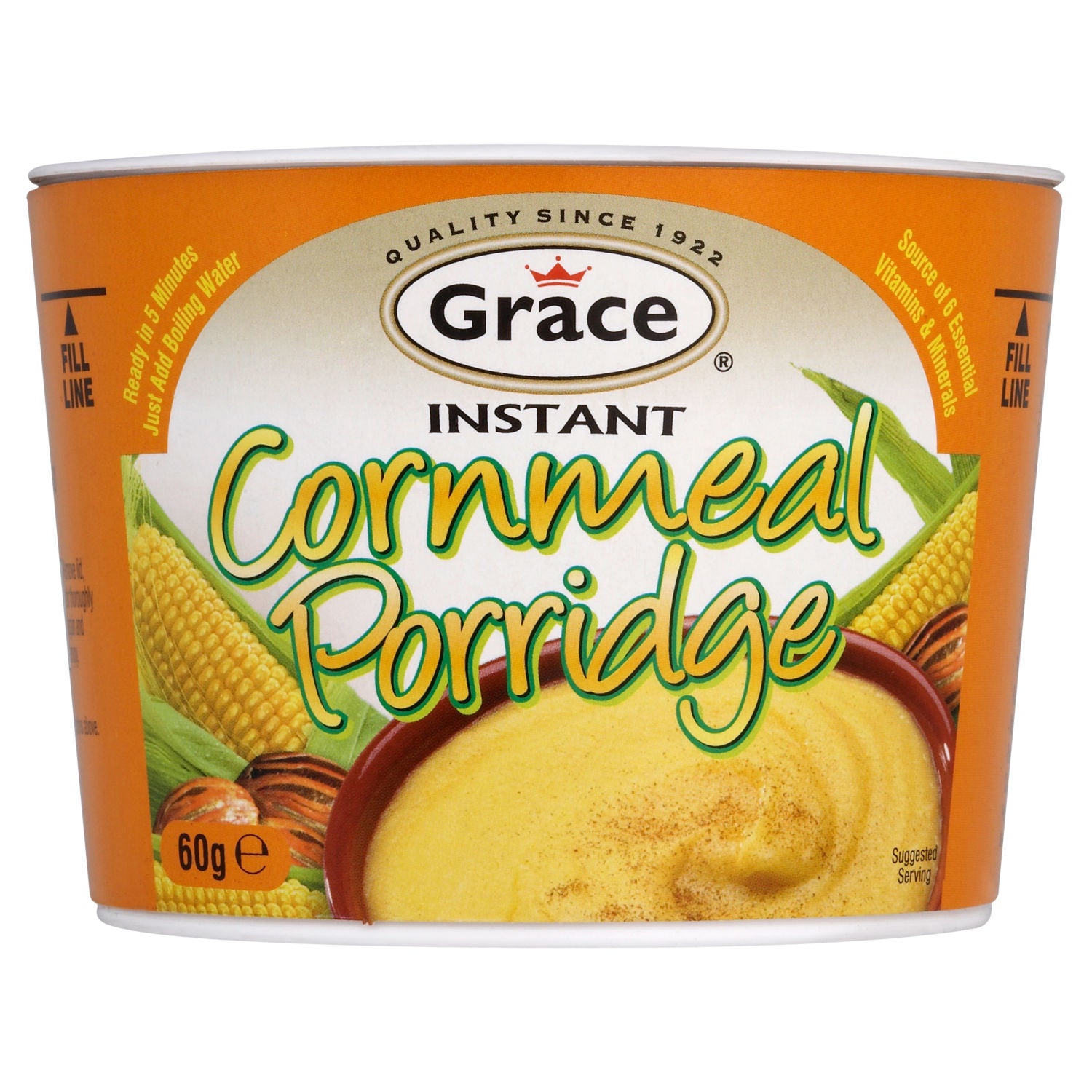 Grace instant cornmeal porridge 60g, imported from the UK