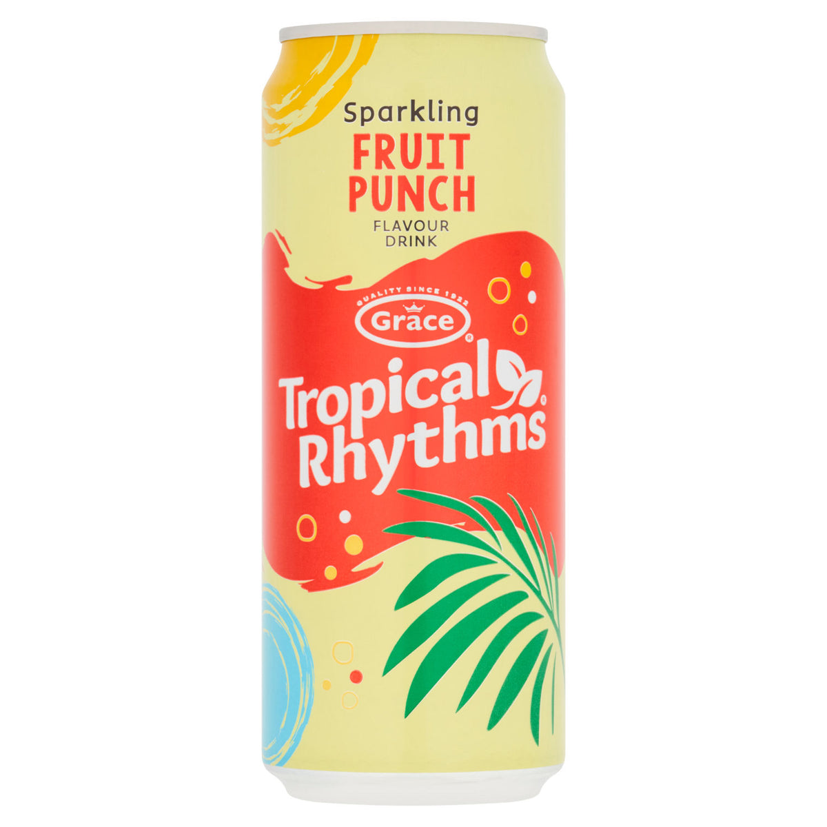 Grace Tropical Rhythms sparkling fruit punch drink 330ml, UK version
