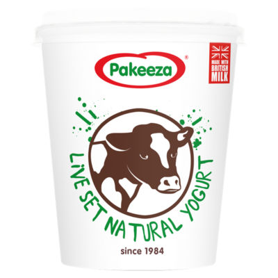 Pakeeza live set natural yogurt 425g, imported from the UK
