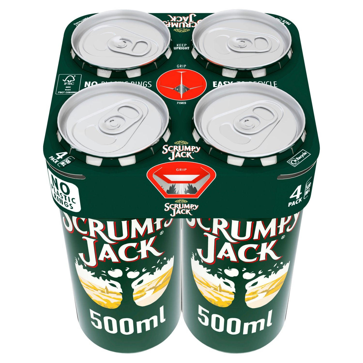 Symonds Scrumpy Jack Premium British Cider 4x500ml multipack, imported from the UK