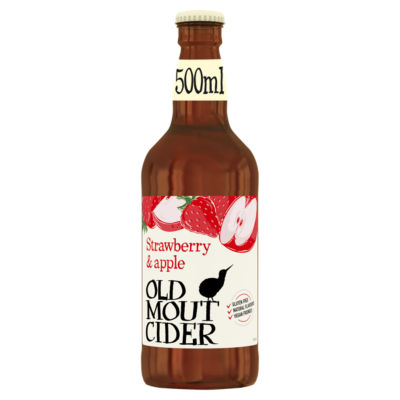 Old Mout jordbær- og eplecider 500 ml, importert fra Storbritannia