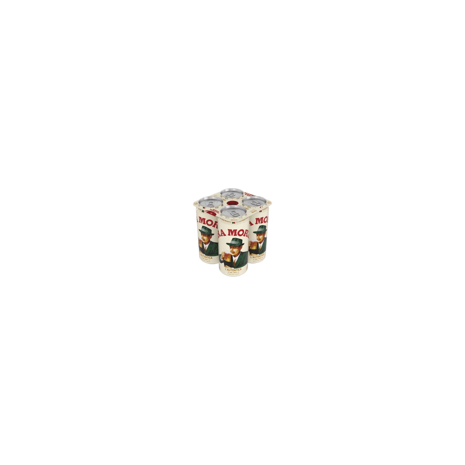 Birra Moretti premium lager beer can 4x440ml, UK version