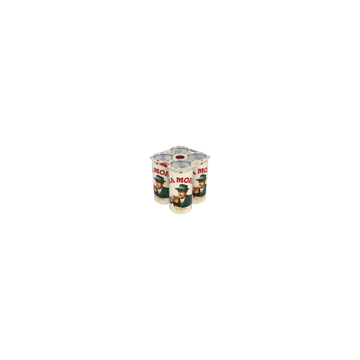 Birra Moretti premium lager beer can 4x440ml, UK version