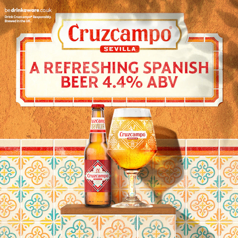 Cruzcampo lager cans 12x330ml, UK version