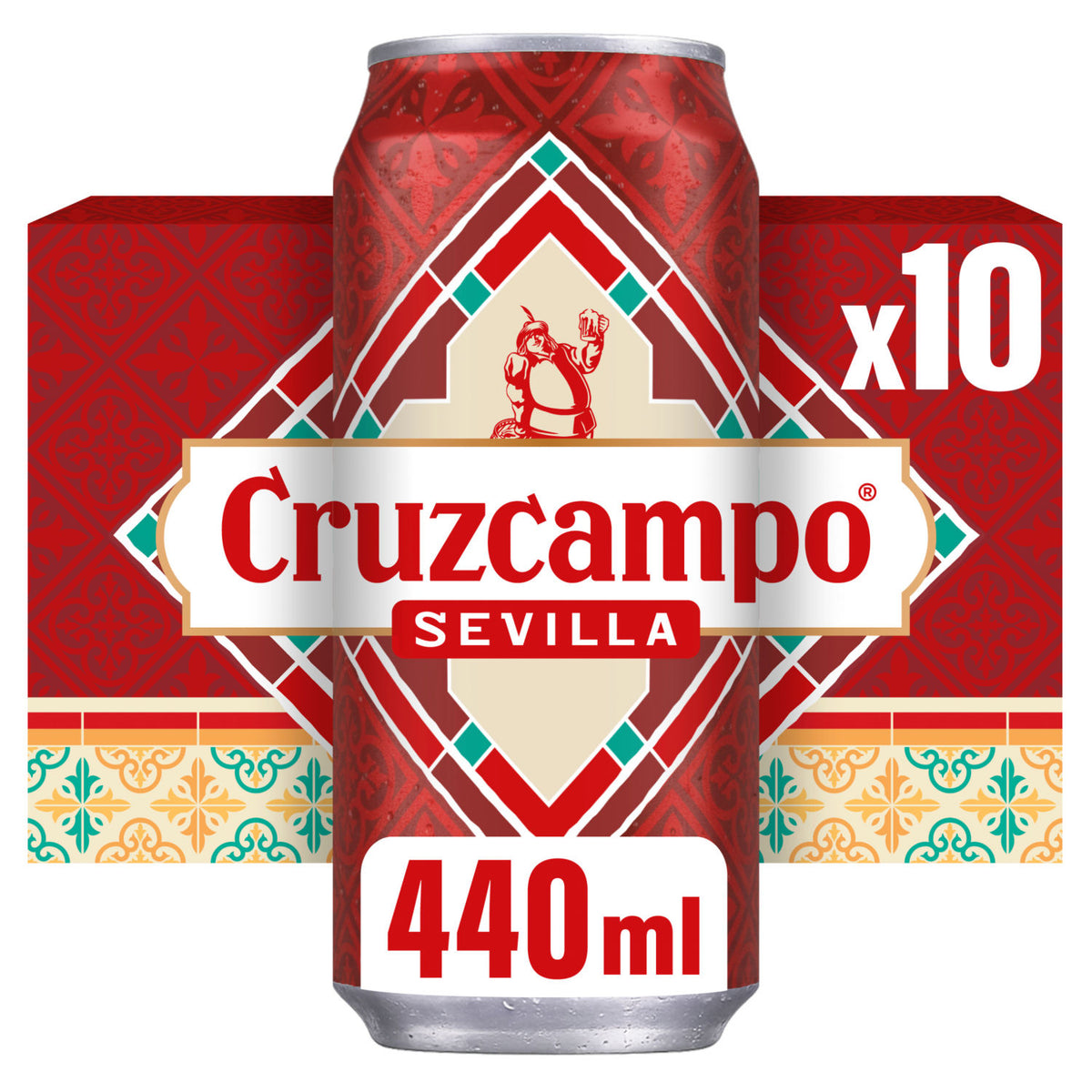 Cruzcampo Sevilla Lager Beer 4.4% ABV Cans 10x440ml