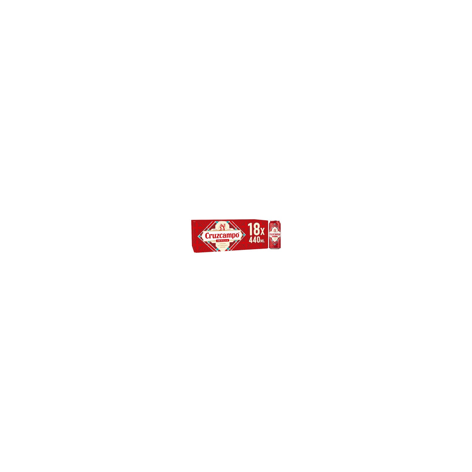 Cruzcampo Sevilla lager beer 18x440ml (British brand)