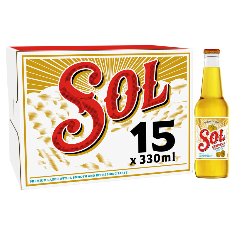 Sol Mexican Lager 3.4% ABV 15x330ml, UK version