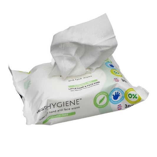 Vital Baby Fragrance Free Hand & Face Wipes    30 per pack