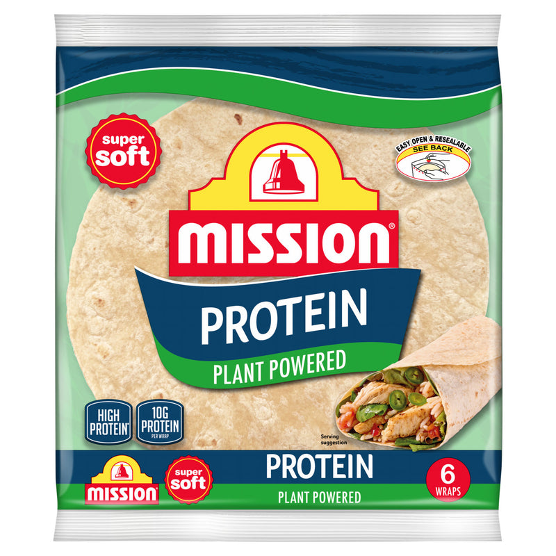 Mission protein tortilla wraps 6 pack, imported from the UK
