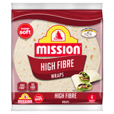 Mission tortilla wraps high fibre 4 pack 245g (British brand)