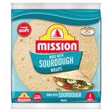 Mission Sourdough Tortilla Wraps 4 Pack 245g (British brand)
